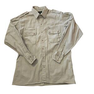 Abercrombie & Fitch Men's Casual Button Down Shirt - Light Tan